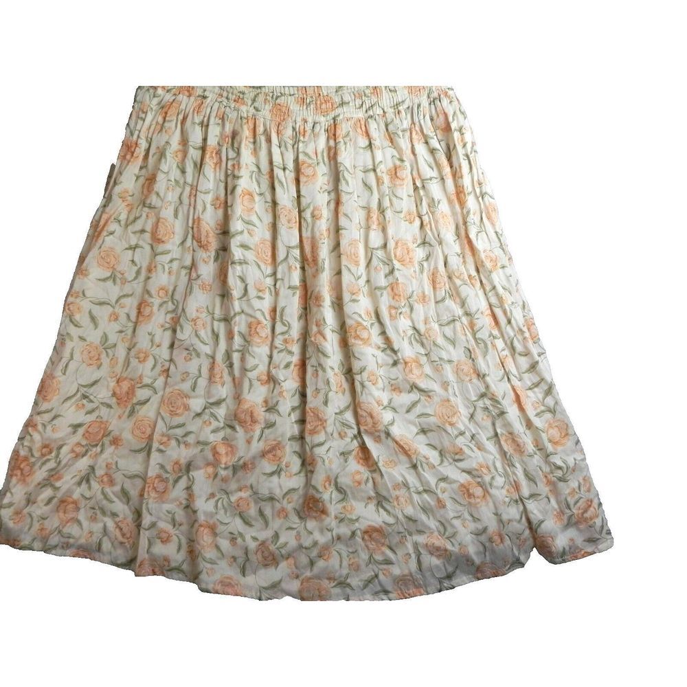 Adrian Jordan Skirt Womens 22/24 AOP Flower Boho Chic A-line‎ Flare Rayon Ladies